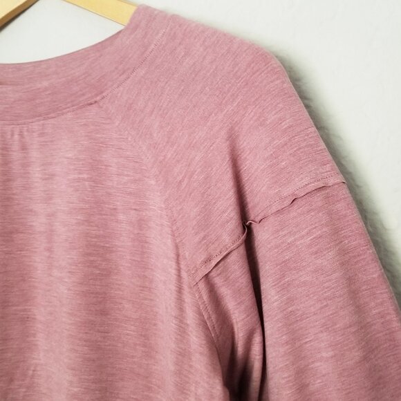 NEW Thrive Societe Long Sleeve Modal Jersey Pullover Top Rose Pink Size S $72 - Picture 6 of 14